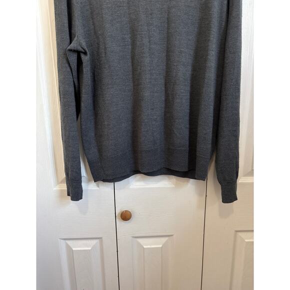 J Crew gray luxe Merino wool-blend crewneck sweater XL - Picture 4 of 9